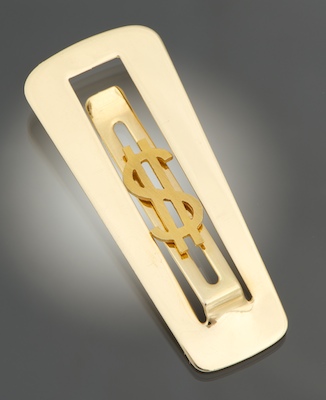 A Gold Money Clip 14k yellow gold 13301c