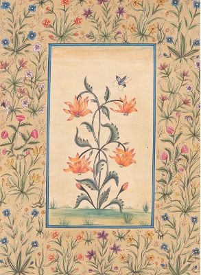 A Floral Book Illumination India 1330c8