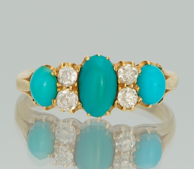 An Antique English Turquoise and