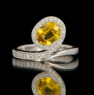 A Ladies Yellow Sapphire and Diamond 133124