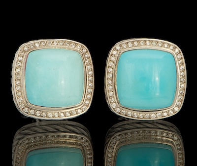 A Pair of David Yurman Turquoise 133130