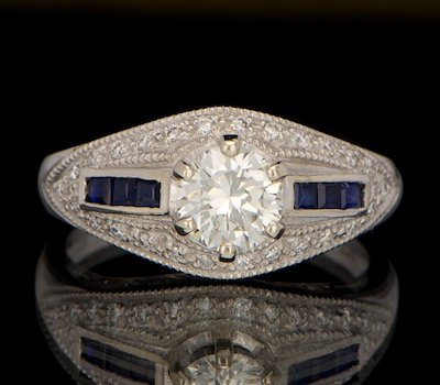 A Ladies Diamond and Sapphire 13312b