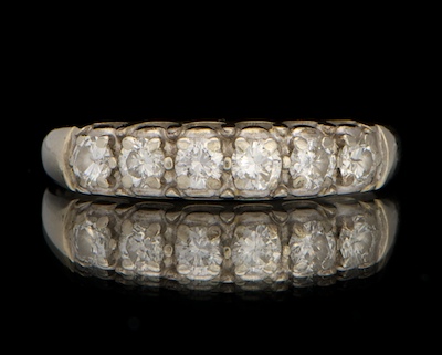 A Ladies Gold and Diamond Band 13314a