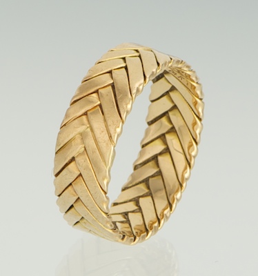 A Gentleman s Gold Braid Band 14k 13314b