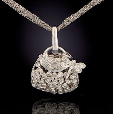 A Charming Diamond Handbag Pendant 133175