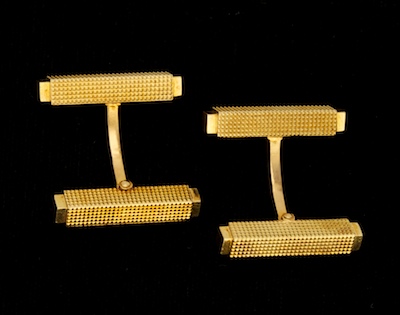 A Pair of French Gold Cufflinks
