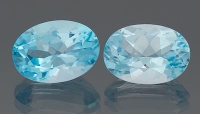 An Unmounted Pair of Topaz Gemstones