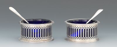 A Pair of Sterling Silver and Cobalt 1331bf