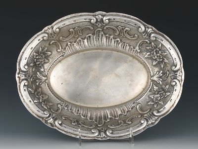 An 800 Silver Serving Bowl Hand chased
