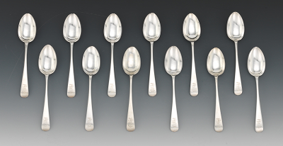 Twelve Sterling Silver Coffee Spoons 1331dc