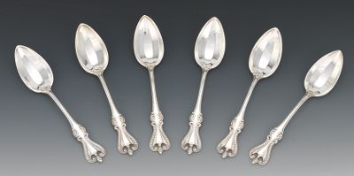 Six Sterling Silver Fancy Spoons by