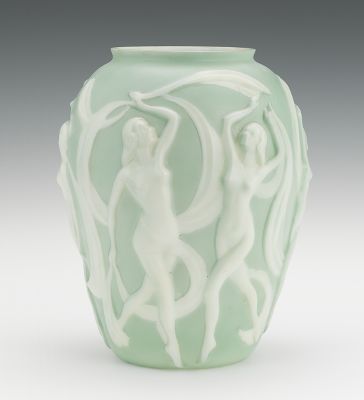 Phoenix Glass Nymph Vase Early 1331f0