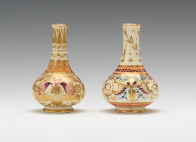 Two Royal Crown Derby Miniature Vases