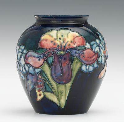 A Moorcroft Iris Vase Squat form 133209