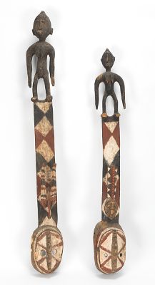 A Pair of African Masks with Female 133218