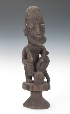 African Wooden Ceremonial Statue Large