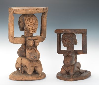 A Pair of West African Congo Wooden