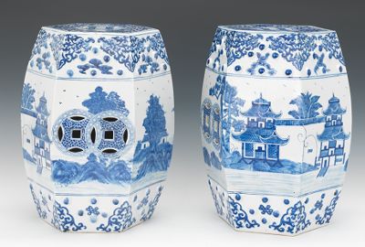 A Pair of Chinese Porcelain Garden