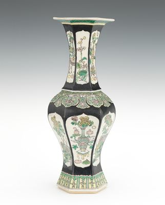 A Kangxi Style Famille Noir Vase 133236