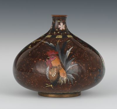 A Japanese Cloisonne Vase Squat onion