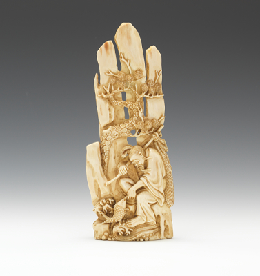 A Carved Ivory Pictorial Fisherman 133269