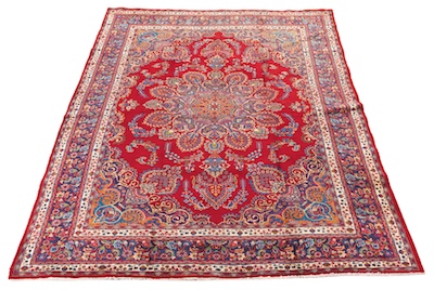 A Large Mashad Carpet Cranberry 1332bf