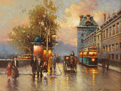 Yuri Kuzmin (Russian b. 1949) "Paris