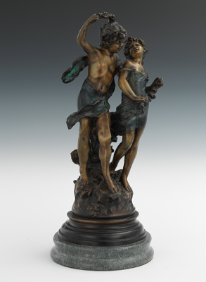 A Bronze Sculpture of Playful Children 13335f