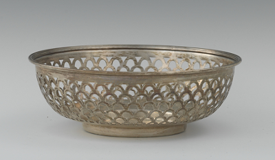 A Silver Reticulated Bowl Hallmarked 13337a