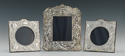Three Repousse Silver Picture Frames 133388