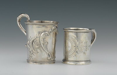Two Victorian Silver Mugs The first 13338f