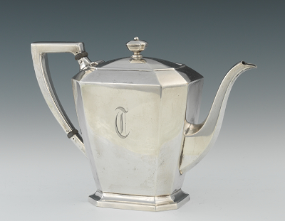 An Art Deco Sterling Silver Coffee