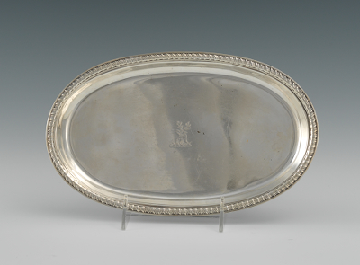 A Silver Plated Oval Tray British Apprx.