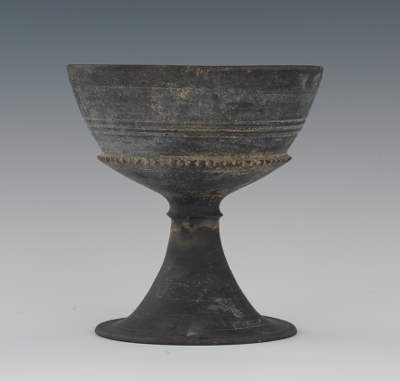 An Etruscan Bucchero Ware Chalice