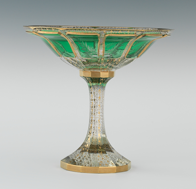 Moser Style Glass Compote with 13342d