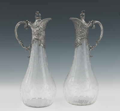 A Pair of European Etched Clarets 13342e