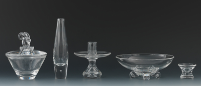 A Group of Five Steuben Glass Articles 133449