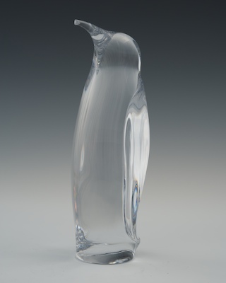 A Daum Glass Figurine of a Penguin
