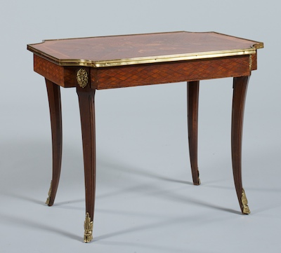 A Delicate Louis XV Style Marquetry