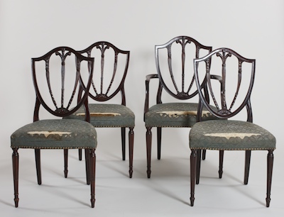 Four Mahogany Dining Chairs Including 13346e