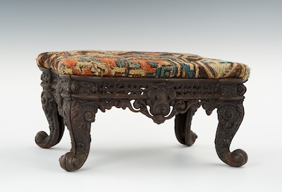 A Wrought Iron Footstool Apprx.