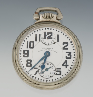 A Waltham Railroad Pocket Watch Up-Down