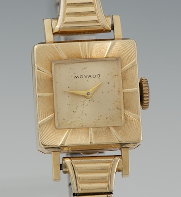 A Ladies Movado 14k Gold Dress 1334a6