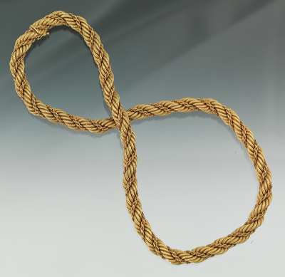 A Heavy 18k Gold Twisted Chain 133504