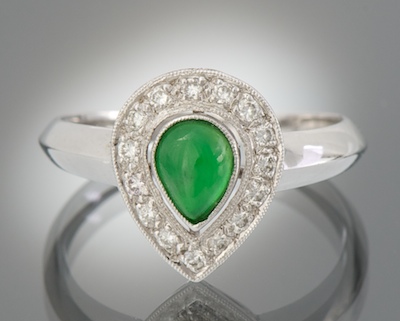 A Ladies Jadeite and Diamond Ring 133514