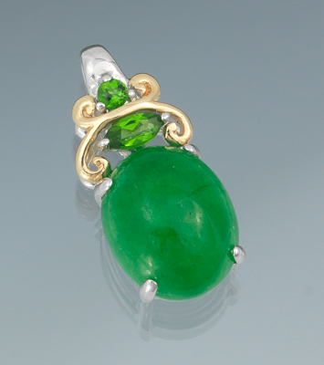 A Ladies 18k Gold Jadeite and 133526