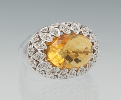 A Ladies Citrine and Diamond Ring 133527
