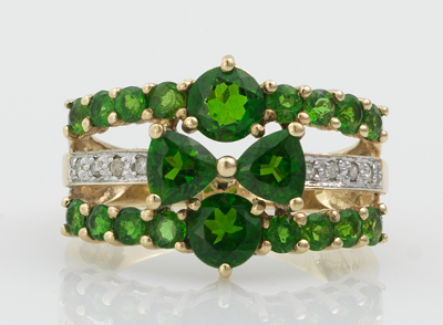 A Ladies Green Garnet and Diamond 133528