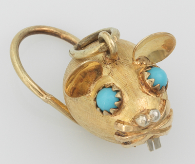 A Whimsical Gold Mouse Pendant