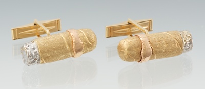 A Gentleman's Pair of 14k Gold